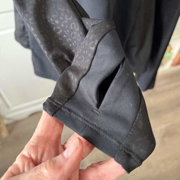 Fabletics Long Sleeve Quarter Zip Training Activewear Top Charcoal Gray Large - Picture 3 of 8